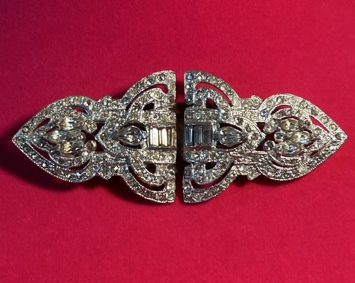 Art deco duette silver tone - deco,