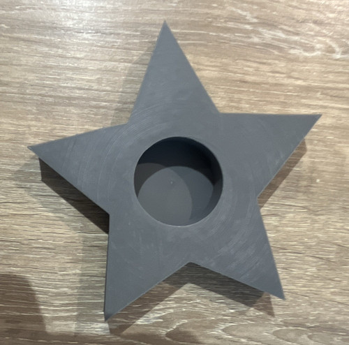 Grey star tea light holder - star,
