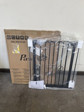 PawHut Adjustable Safety Gate w/ 1 Extensions, 4 Adjustable Screws, Black