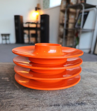 Vintage Rosti Mepal Denmark Egg Cups Orange MCM