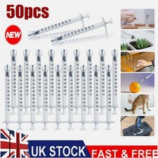 50 Pack 1mL Syringes with Cap