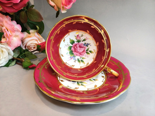Aynsley pink rose red - red, tea