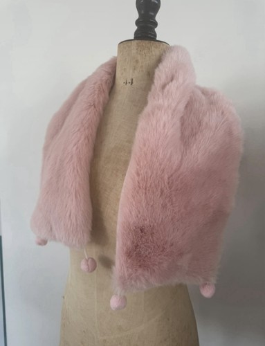 Faux fur scarf light - faux,