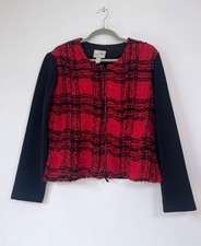 JOSEPH RIBKOFF Black & Red Zip