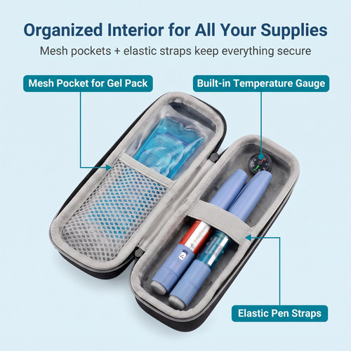 Portable insulin cooling bag - portable,