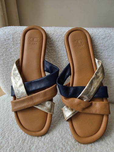 Womens dune leather sandals - dune,