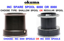 OKUMA INC SPARE SPOOL FOR CARP FISHING REEL SHALLOW REGULAR INC 6000 OR INC 8000