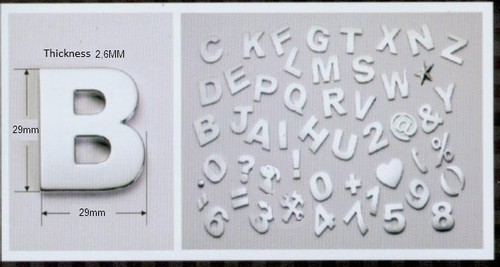 Chrome self adhesive letter - self-adhesive,