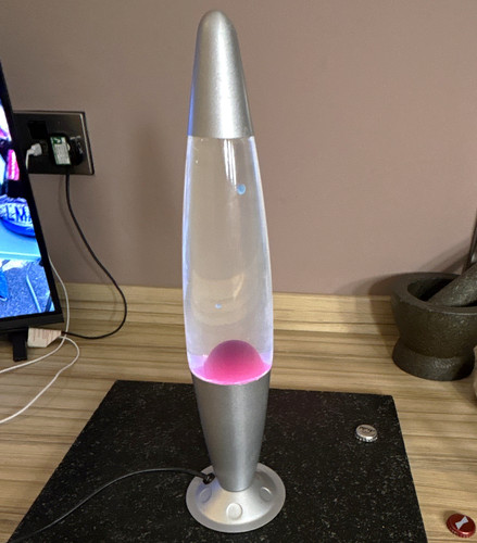 Silver metallic lava lamp - lava,