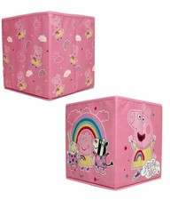 Peppa Pig Durable Foldable Storage Box Set of 2 Pink Polyester 30x30x30 cm