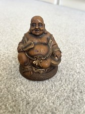 Wooden Happy Buddha Figure