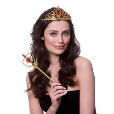 Ladies Queen of Hearts Tiara and Sceptre Royal Fancy Dress Accessory World Book