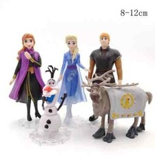 5pcs Frozen Princess Cake Toppers Elsa Olaf Anna Figures Set Disney Toy Topper