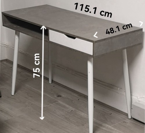 Concrete style office desk - concrete,