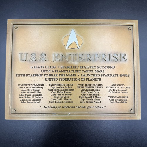 Eaglemoss brass coloured uss - eaglemoss,
