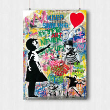 BANKSY POSTER MR BRAINWASH BALLOON GIRL LOVE COLLAGE GRAFFITI ART A3 A4 SIZE