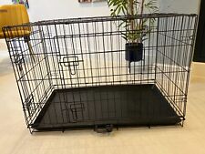 FurDreams 36-Inch  Dog Crate–Foldable Metal with 2 Doors, Chew- Resistant Tray