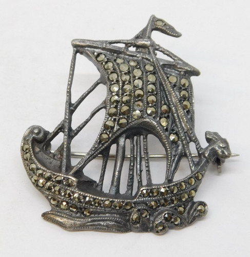 Sterling silver marcasite set - sterling,