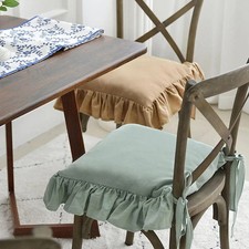 2Pc Ruffled Chair Pads for