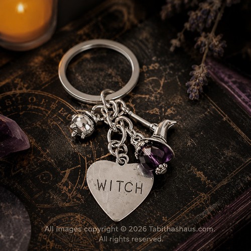 Witch keyring wiccan - keyring, pagan