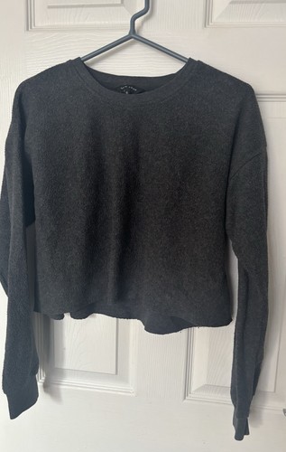 Grey crop jumper size - size, 10
