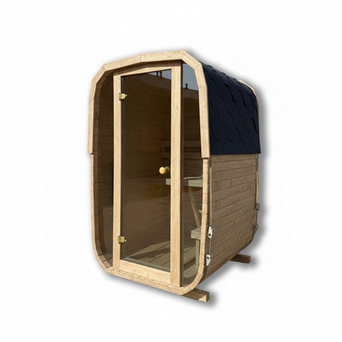 Mini glass luxury square sauna - glass,