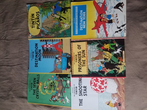 Vintage tintin lot books - vintage,