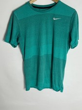 Nike Running T-shirt Cool Tailwind Stripe Dri Fit | Men's | Green | Small |