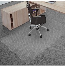BesWin 90 x 120 cm Transparent Office Chair Mat – Carpet Protection & Easy Glide