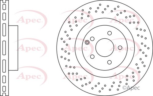 Apec red front brake discs - apec,