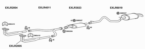 Exhaust system for land rover - for,