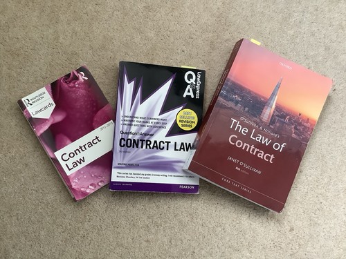 Law study books contract - books,