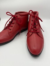 VTG Danexx Red Leather Ankle