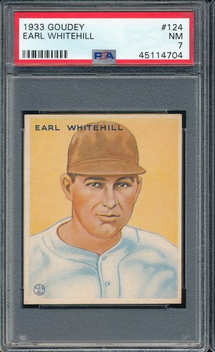 1933 goudey earl - goudey, whitehill