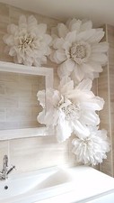 Christening wedding pom pom paper flower wall tissue venue decorations birthday 