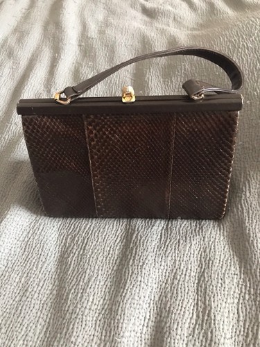 Vintage brown genuine - vintage, leather