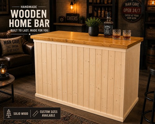 Handmade wooden home bar - wooden,
