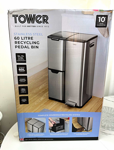 Tower 60l compartment pedal - 3-compartment,