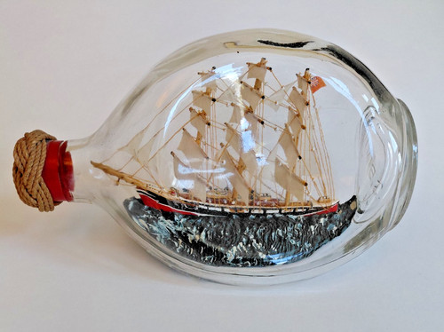 Vintage folk art ship - folk,