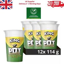Pot Noodle Chicken & Mushroom King Pot | Quick Vegetarian Snack 12x114g