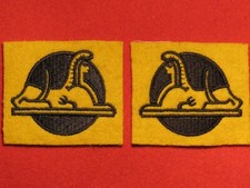 BRITISH ARMY PAIR OF WW2 56TH INFANTRY BRIGADE FORMATION BADGES SPHINX NEW