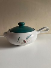 Denby 2pt Vintage Greenwheat Soup / Vegetable Turin With Handle & Lid OVEN PROOF