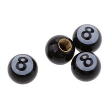 Valve Dust Caps 8 Ball for Volvo C30 C40 C70 CX60 CX90 XC40 XC60 XC70 XC90