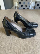 Patrick Cox women’s  Shoes 1990’s Black 3 Inch Heel Leather Croc UK 4 (37 EU)