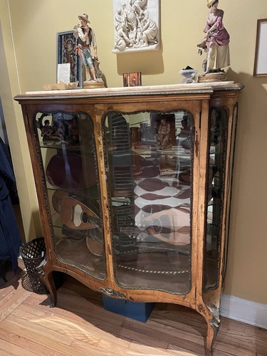 Antique austrian curio cabinet - austrian,