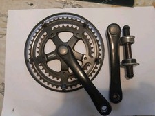 Vintage Sakae CF 48/38 double chainset 170mm square taper chainguard + BB