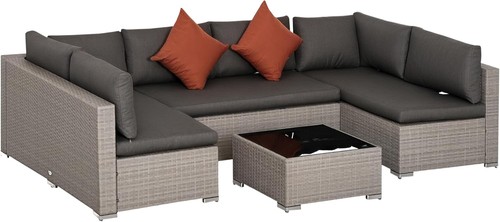 Rattan corner sofa set - rattan,