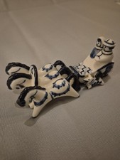 White and blue porcelain - white,