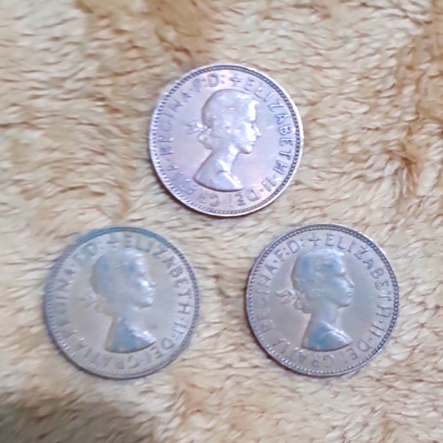 Elizabeth halfpenny coins - elizabeth,