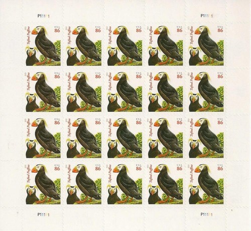 Tufted puffin stamp - tufted,